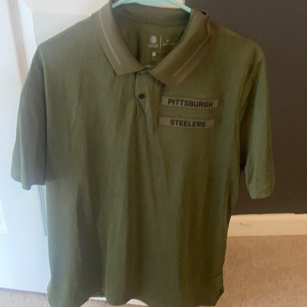 Pittsburgh Steelers men’s Nike army polo